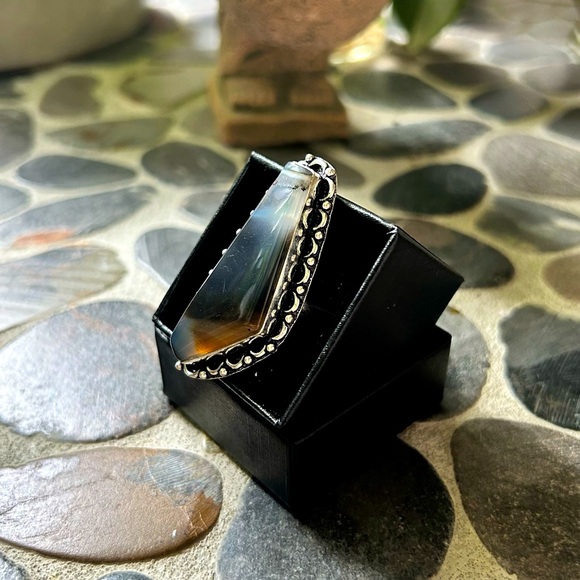 Bostwana Agate Sterling Silver Ring - Picture 3 of 9